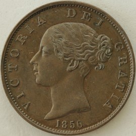 HALFPENCE 1856  VICTORIA  UNC T