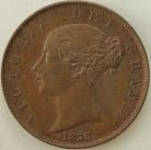 HALFPENCE 1858  VICTORIA  UNC T