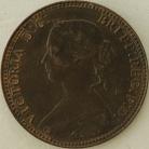 HALFPENCE 1860  VICTORIA ROUND BEADS F258 GEF