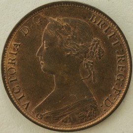 HALFPENCE 1862  VICTORIA F289 UNC LUS
