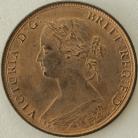 HALFPENCE 1863  VICTORIA LARGE 3 F292     UNC LUS