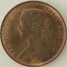 HALFPENCE 1869  VICTORIA EXTREMELY RARE UNC LUS