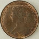 HALFPENCE 1869  VICTORIA EXTREMELY RARE UNC LUS