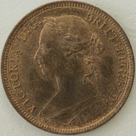 HALFPENCE 1884  VICTORIA  UNC LUS