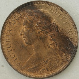 HALFPENCE 1884  VICTORIA  UNC.T.