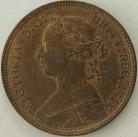 HALFPENCE 1886  VICTORIA UNC.T.