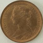 HALFPENCE 1887  VICTORIA  UNC LUS