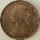 HALFPENCE 1890  VICTORIA SUPERB  TONED UNC