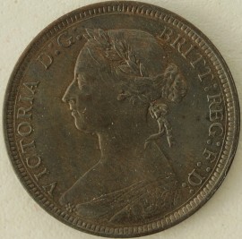 HALFPENCE 1891  VICTORIA  UNC.T.