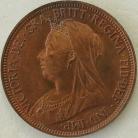 HALFPENCE 1895  VICTORIA SUPERB TONE UNC