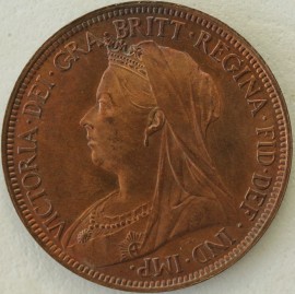 HALFPENCE 1895  VICTORIA SUPERB TONE UNC