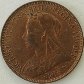 HALFPENCE 1900  VICTORIA  UNC T.