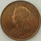 HALFPENCE 1901  VICTORIA SUPERB UNC T