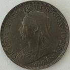 HALFPENCE 1901  VICTORIA UNC.T.