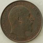 HALFPENCE 1908  EDWARD VII     UNC T.