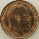 HALFPENCE 1909  EDWARD VII   UNC T.