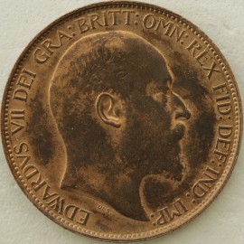 HALFPENCE 1909  EDWARD VII   UNC T.