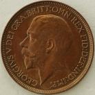 HALFPENCE 1911  GEORGE V  SUPERB UNC.T.