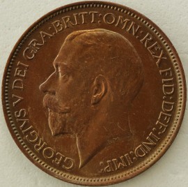 HALFPENCE 1911  GEORGE V  SUPERB  UNC.T.