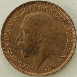 HALFPENCE 1913  GEORGE V SCARCE GEF