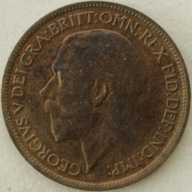 HALFPENCE 1918  GEORGE V  UNC T