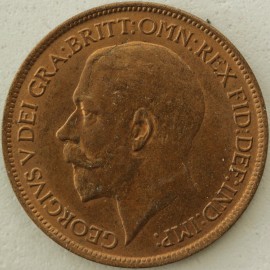 HALFPENCE 1919  GEORGE V    UNC LUS