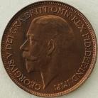 HALFPENCE 1924  GEORGE V SUPERB TONED UNC.T.