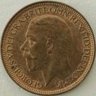 HALFPENCE 1927  GEORGE V  UNC LUS