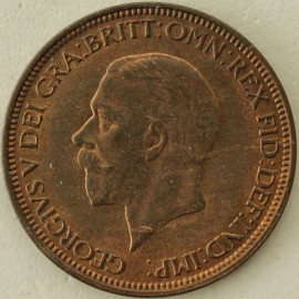 HALFPENCE 1934  GEORGE V SCARCE UNC LUS