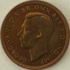 HALFPENCE 1937  GEORGE VI PROOF SUPERB TONED FDC T