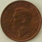 HALFPENCE 1938  GEORGE VI  UNC T.