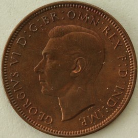 HALFPENCE 1938  GEORGE VI  UNC T.