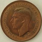 HALFPENCE 1939  GEORGE VI UNC.T.