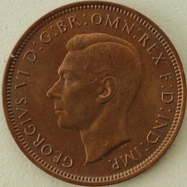 HALFPENCE 1941  GEORGE VI  UNC LUS