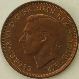 HALFPENCE 1946  GEORGE VI SCARCE SUPERB UNC T