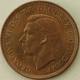 HALFPENCE 1948  GEORGE VI  UNC LUS