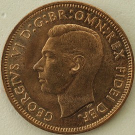 HALFPENCE 1949  GEORGE VI SCARCE BU