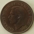 HALFPENCE 1949  GEORGE VI SUPERB TONED UNC.T.