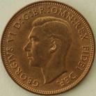 HALFPENCE 1950  GEORGE VI BU