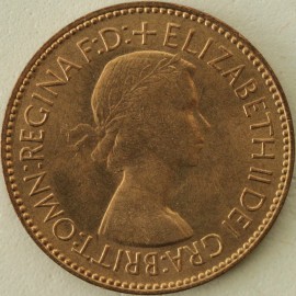 HALFPENCE 1953  ELIZABETH II  BU