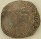 CHARLES I 1641 -1643 CHARLES I HALFCROWN. TOWER MINT. GR 4. FOURTH HORSEMAN. FORE SHORTENED HORSE. REV.OVAL GARNISHED SHIELD. MM TRIANGLE IN CIRCLE VF