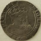 HENRY VIII 1546 -1547 HENRY VIII GROAT. 3RD COINAGE. BRISTOL MINT. FACING BUST. WS MONOGRAM ON REVERESE. ROSE AT END OF OBVERSE. LEGEND. NVF