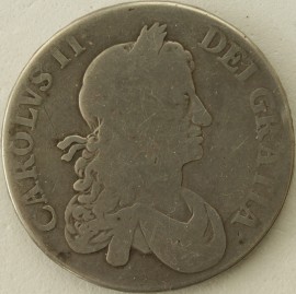 CROWNS 1664  CHARLES II 2ND BUST. XVI F