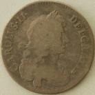 HALF CROWNS 1670  CHARLES II 3RD BUST. SECUNDO GF