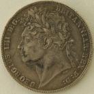 HALF CROWNS 1821  GEORGE IV LAUREATE HEAD GVF