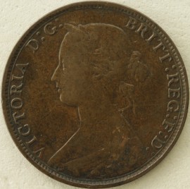 HALFPENCE 1872  VICTORIA  NVF