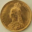 SOVEREIGNS 1889  VICTORIA JUBILEE HEAD. SYDNEY.  UNC LUS