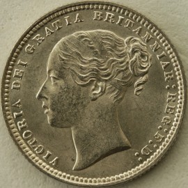 SHILLINGS 1873  VICTORIA DIE NUMBER 8 BU