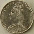 SHILLINGS 1889  VICTORIA LARGE HEAD BU