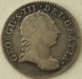 THREEPENCES SILVER 1762  GEORGE III  GF